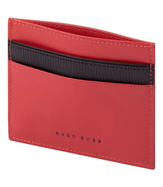 Καρτοθήκη δερμάτινη hugo boss matrix red hlc215p - Hugo boss