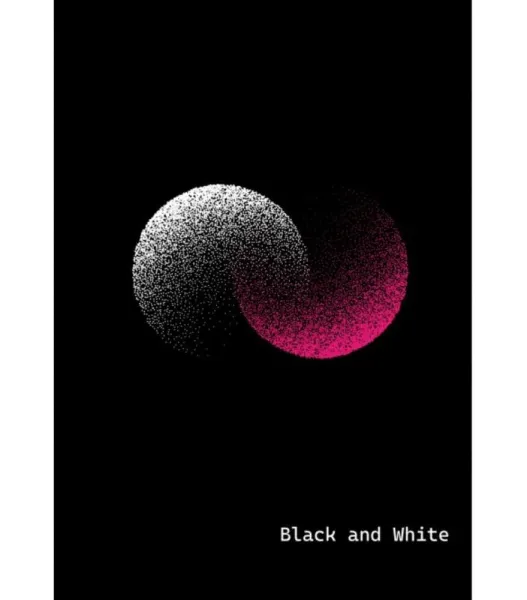 τετράδιο σπιράλ black & white dots a4 2 θεμάτων - Black & white