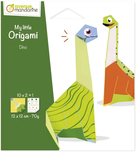 χαρτί origami 12x12cm 20 φύλλα δεινόσαυροι - Mandarine