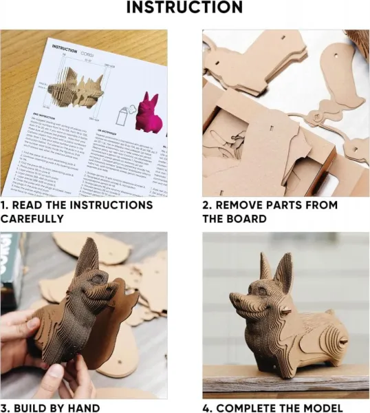 χάρτινη κατασκευή cartonic 3d corgi 14+ - Cartonic