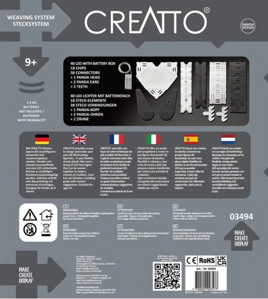 Κατασκευή με led 4 σε 1 kosmos panda creatto 3577 9+ - Kosmos