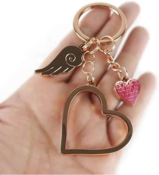 Μπρελόκ troika love is in the air rose gold - Troika