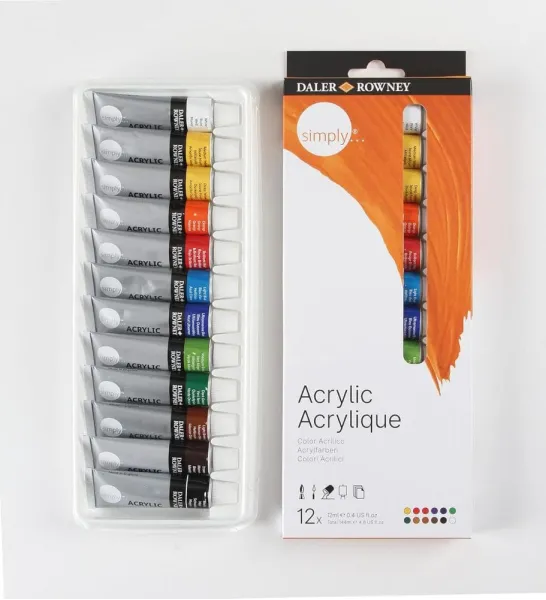 Ακρυλικά χρώματα daler rowney simply acrylic set 16 τεμάχια 12ml - Daler rowney