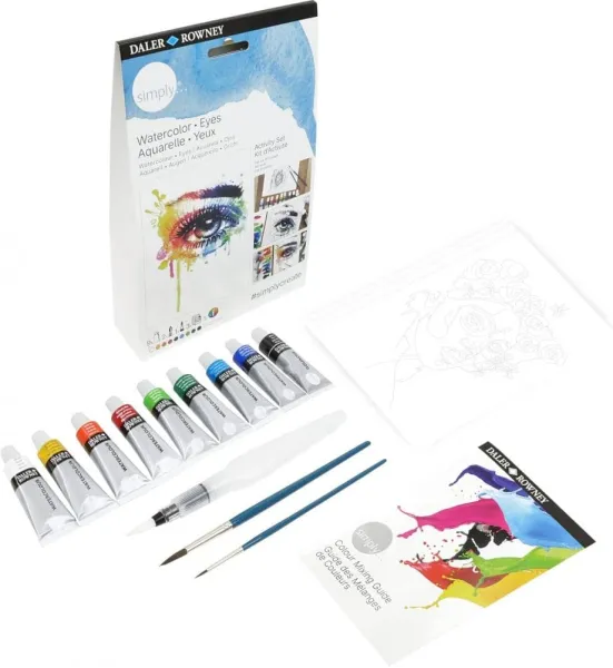 σετ ζωγραφικής daler rowney simply watercolor eyes activity set - Daler rowney