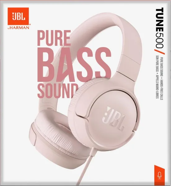 Ακουστικά jbl tune 500 on ear universal headphones 1-button mic-rem pink - Jbl