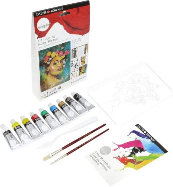 σετ ζωγραφικής daler rowney simply oil portrait activity set - Daler rowney