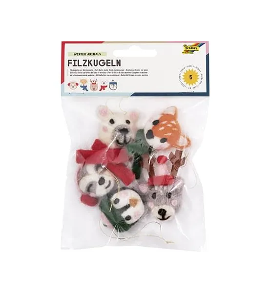 Ζωάκια απο τσόχα folia 5 τεμάχια - Folia
