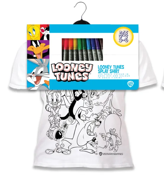 Μπλουζάκι splat-planet looney tunes ξανά-ζωγράφισε το 3-4 χρονών με 10 μαρκαδόρους - Splat planet