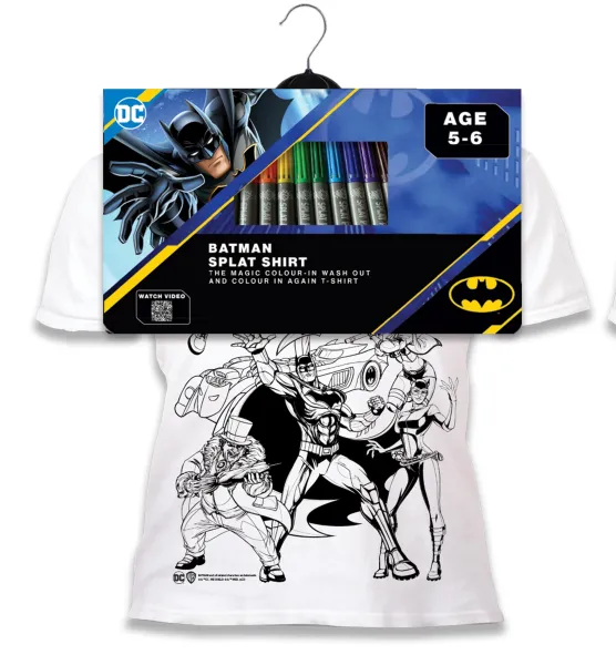 Μπλουζάκι splat-planet batman ξανά-ζωγράφισε το 9-11 χρονών με 10 μαρκαδόρους - Splat planet