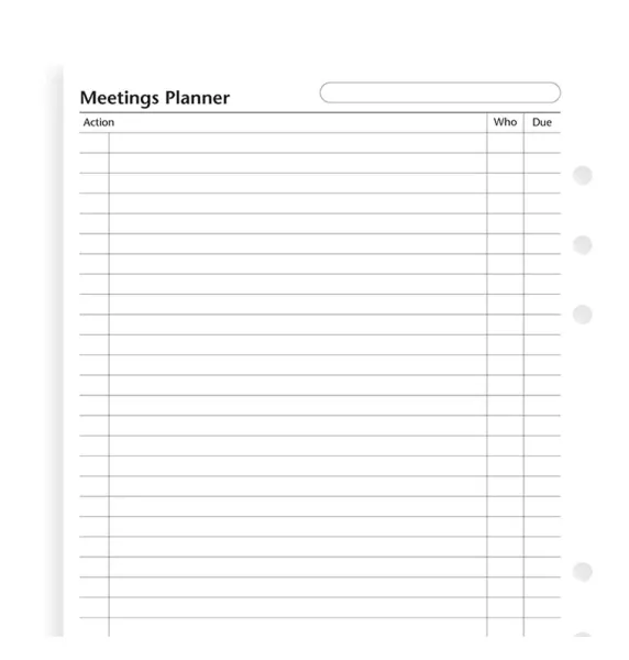 Ανταλλακτικό filofax α5 meetings planner 341315 - Filofax