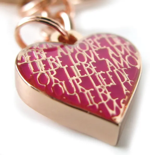 Μπρελόκ troika love is in the air rose gold - Troika