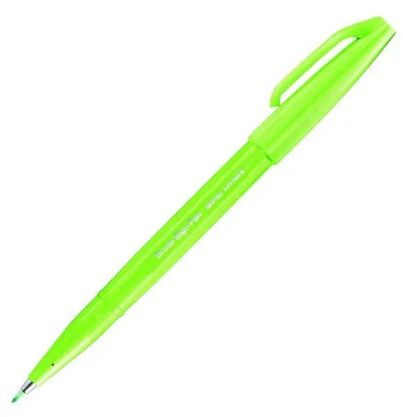 Μαρκαδόρος pentel πινέλο brush sign pen light green - Pentel