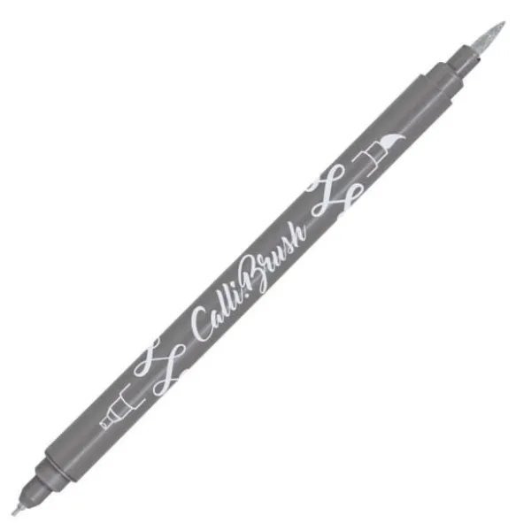 Μαρκαδόρος online callibrush διπλή μύτη grey - Online