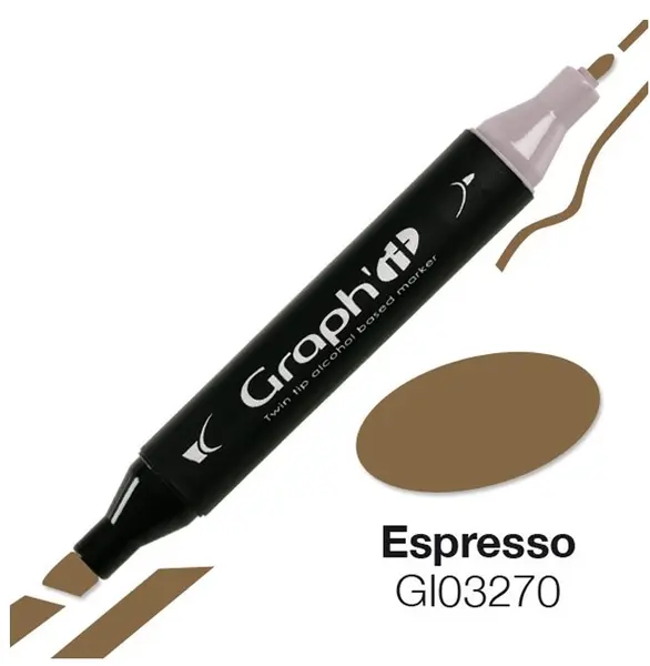 Μαρκαδόρος graph it twin tip espresso 3270 - Oz