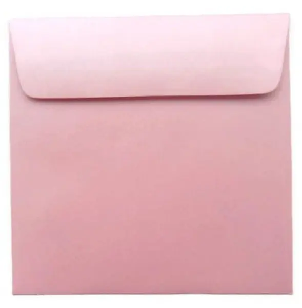 φάκελα πρόσκλησης 17χ17cm 120γρ. περλέ ροζ - Oem