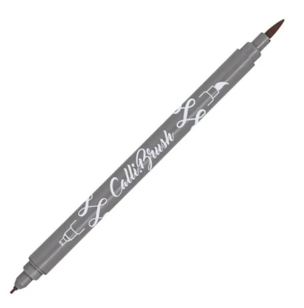 Μαρκαδόρος online callibrush διπλή μύτη brown - Online