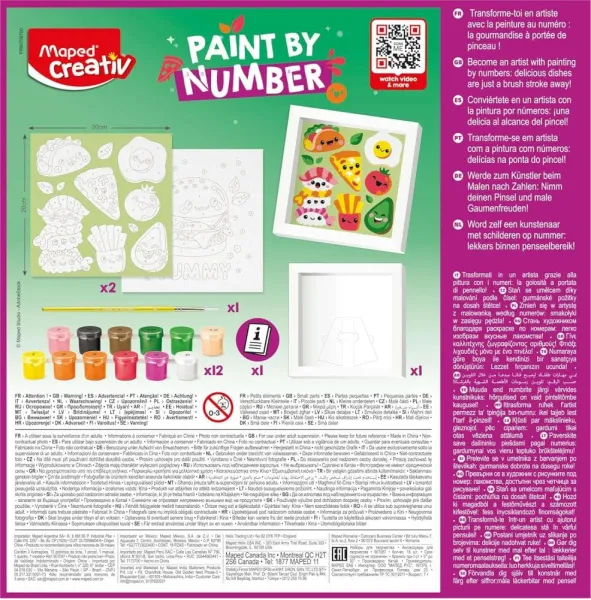 Ζωγραφική maped paint by numbers kawai food salty 7+ - Maped