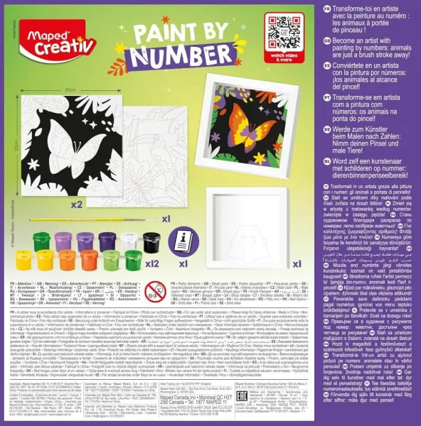 Ζωγραφική maped paint by numbers parrot and butterfly 7+ - Maped