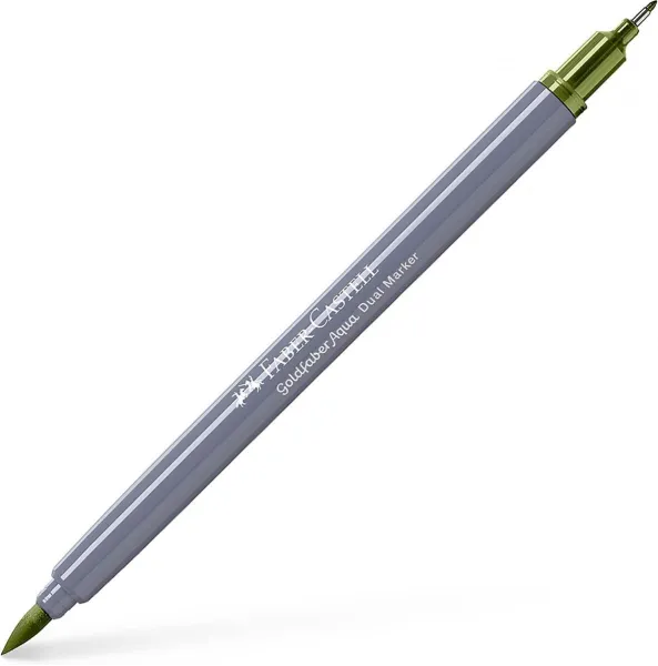 Μαρκαδόρος faber castell goldfaber aqua dual marker chromium green opaque 174 (164674) - Faber castell