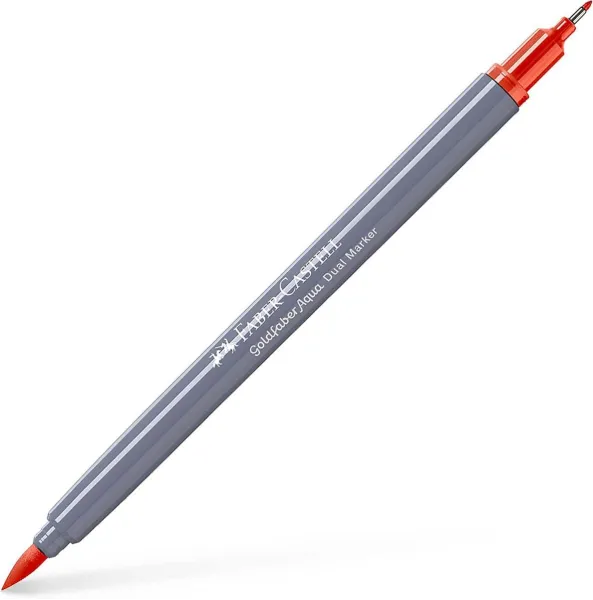 Μαρκαδόρος faber castell goldfaber aqua dual marker dark cadmium orange 115 (164615) - Faber castell