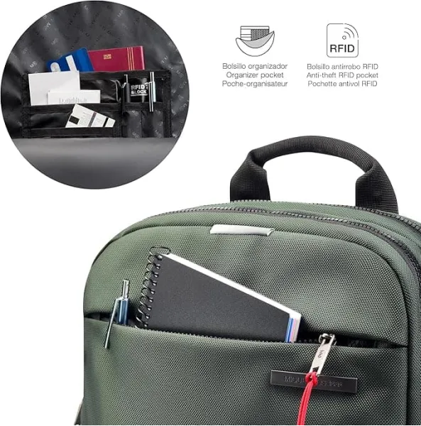σακίδιο miquelrius laptop bag to work πράσινο - Miquelrius