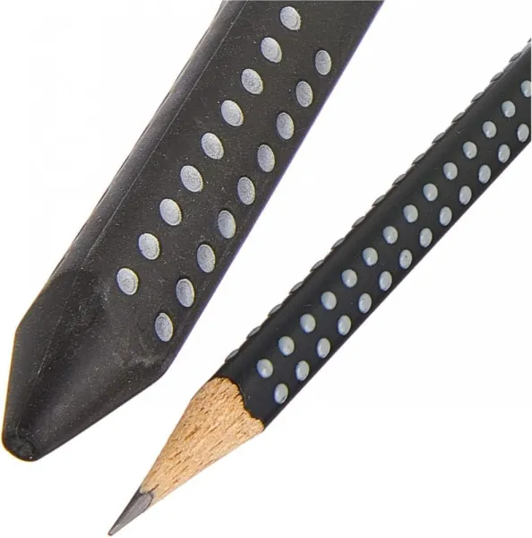 σετ faber castell μολύβια grip+ξύστρα grip+γόμα grip black - Faber castell