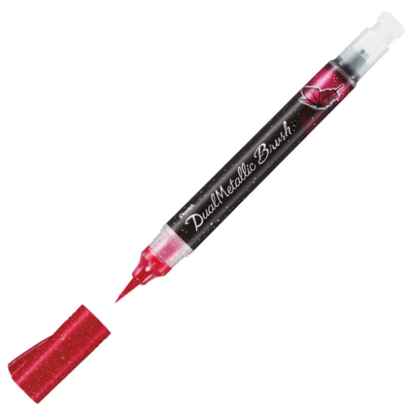 Μαρκαδόρος pentel arts dual metallic brush pink - Pentel