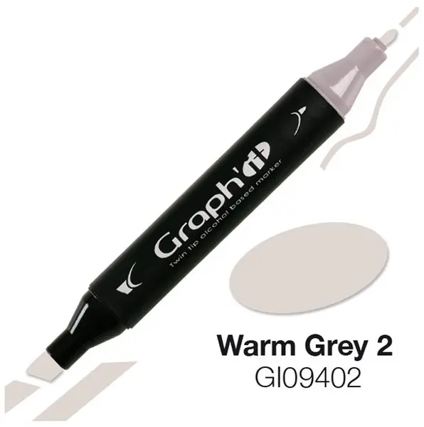 Μαρκαδόρος graph it twin tip warm grey 1 9401 - Oz