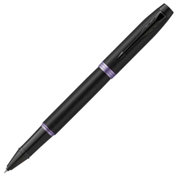 στυλό parker i.m black purple ring bt rollerball με δώρο σημειωματάριο - Parker