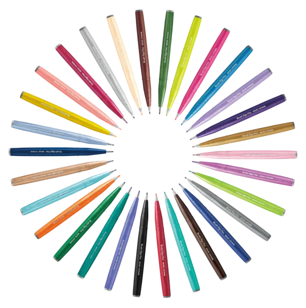 Μαρκαδόρος pentel brush sign pen fluo red - Pentel