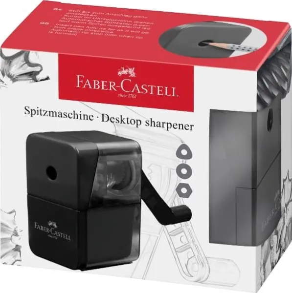Ξύστρα faber castell επιτραπέζια με μανιβέλα - Faber castell