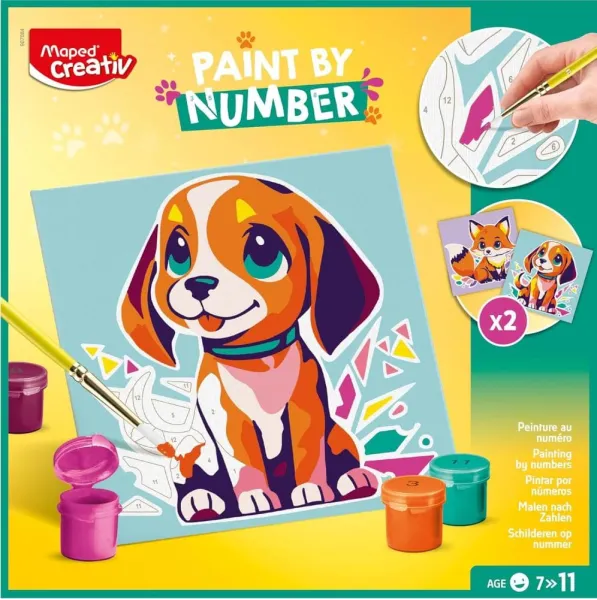 Ζωγραφική maped paint by numbers dog and fox 7+ - Maped