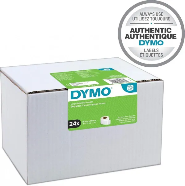 Ετικέτες dymo 13187 lw lrg address labels 89mm x 36mm 24 rolls - Dymo