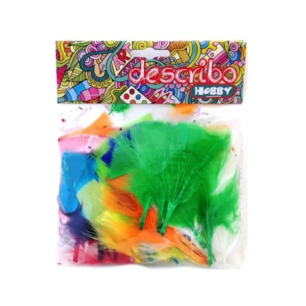 πούπουλα describo χρωματιστά 11-14cm 60 τεμάχια - Describo