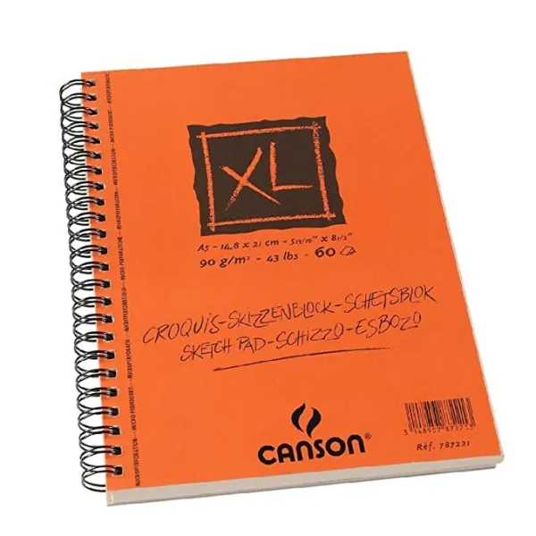 Μπλοκ canson xl croquis a5 90gr 60 φύλλα σπιράλ - Canson