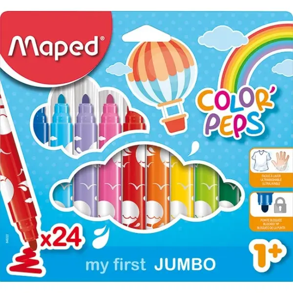 Μαρκαδόροι maped color'peps maxi 24 χρώματα - Maped
