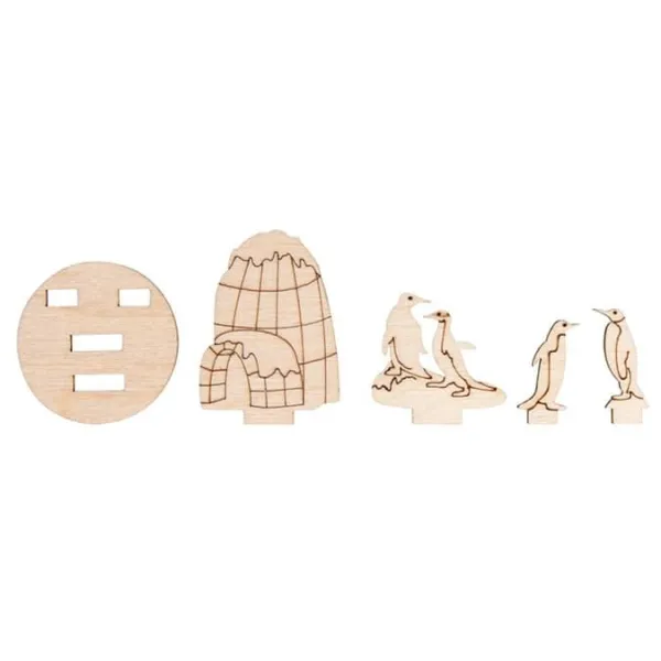 πιγκουίνοι rayher ξύλινοι 3.2χ4 cm 3 τεμάχια - Rayher