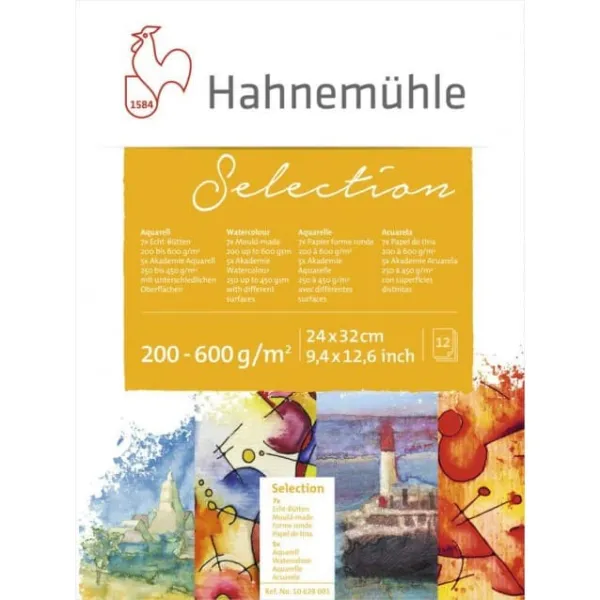 Μπλοκ hahnemule selection ακουαρέλας 24x32cm 200-600gr 12 φύλλα - Hahnemuhle