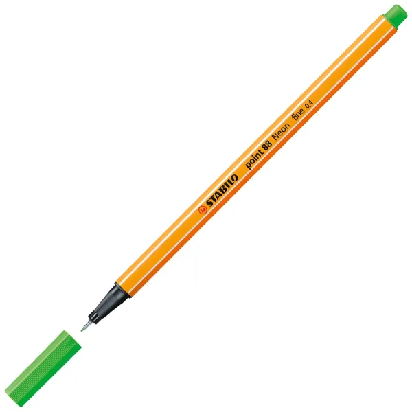 Μαρκαδόρος stabilo 88/033 neon green - Stabilo