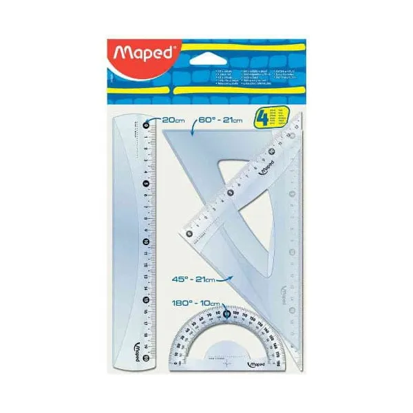 Γεωμετρικά όργανα maped cristal 20cm 242 4 τεμάχια - Maped