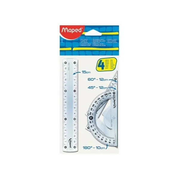 Γεωμετρικά όργανα maped cristal 15cm 242 4 τεμάχια - Maped