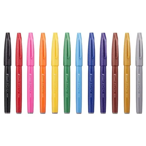 Μαρκαδόρος pentel πινέλο brush sign pen blue - Pentel