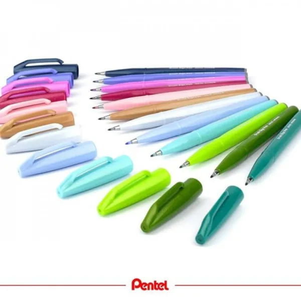 Μαρκαδόρος pentel πινέλο brush sign pen turquoise green - Pentel