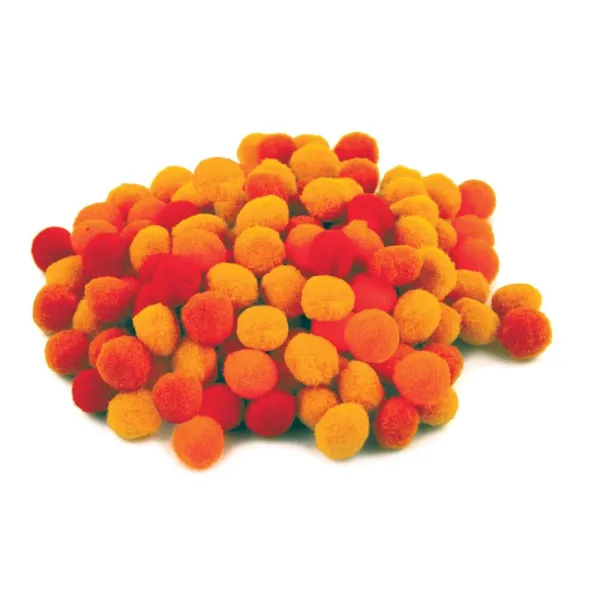 Pom pom meyco 1 εκατοστό 120 τεμάχια orange-red - Meyco