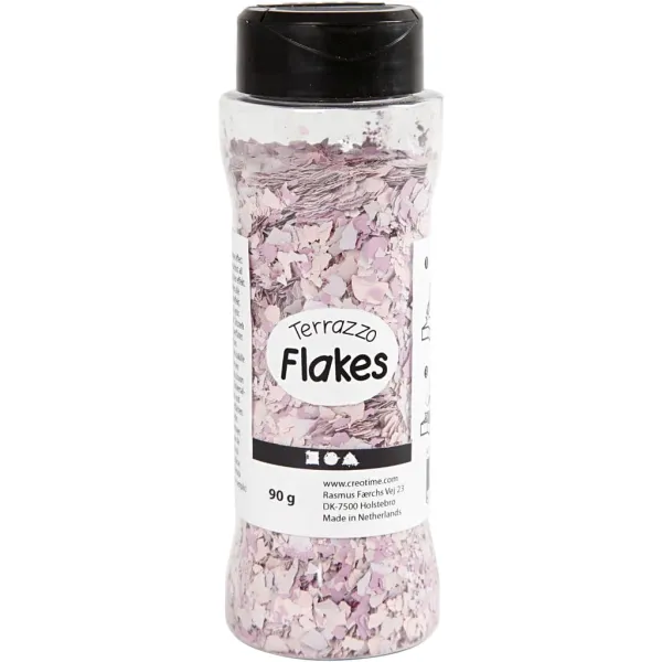Αλατιέρα flakes terrazzo 90gr ασορτί ροζ - Deco
