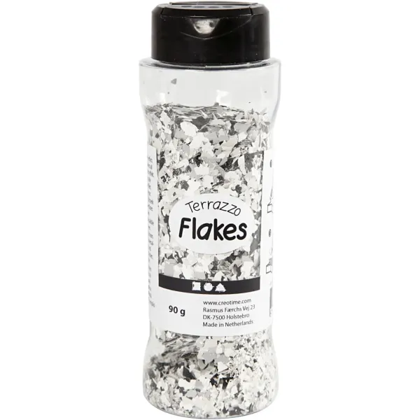 Αλατιέρα flakes terrazzo 90gr ασορτί μαύρο - Deco