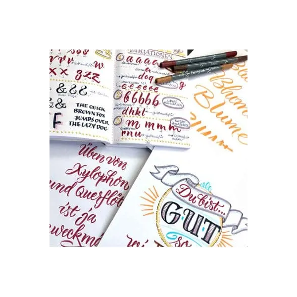 Μαρκαδόρος online callibrush διπλή μύτη brown - Online