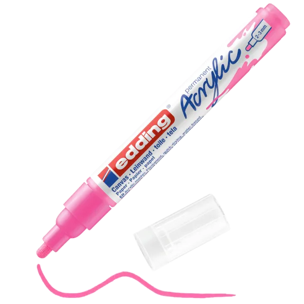 Μαρκαδόρος ακρυλικός edding 5100 fluorescent pink 2-3mm - Edding