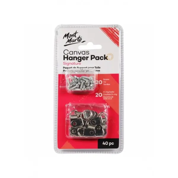 Βίδες & γάντζοι canvas hanger pack 20+20 τεμάχια - Mont marte