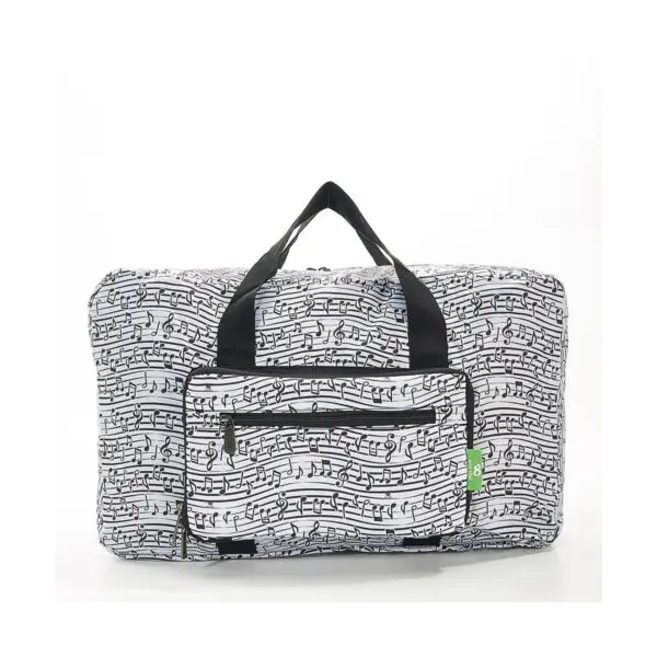 Recycled holdall bag eco chic white music - Eco chic